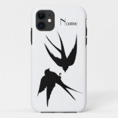 Schwalben Vögel Silhouetten Thunder_Cove Case-Mate iPhone Hülle (Rückseite)