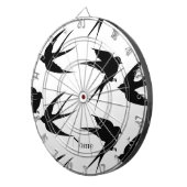Schwalben Vögel Silhouetten Thunder_Cove Dartscheibe (Vorderseite rechts)