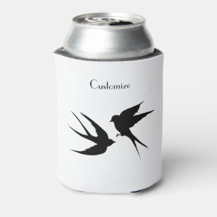 Schwalben Vögel Silhouetten Thunder_Cove Dosenkühler