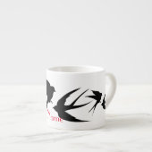 Schwalben Vögel Silhouetten Thunder_Cove  Espressotasse (Vorderseite Rechts)