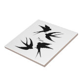 Schwalben Vögel Silhouetten Thunder_Cove  Fliese (Seite)