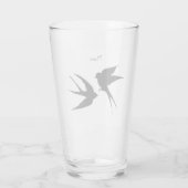 Schwalben Vögel Silhouetten Thunder_Cove Glas (Rückseite)
