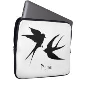 Schwalben Vögel Silhouetten Thunder_Cove Laptopschutzhülle (Vorne Rechts)
