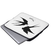 Schwalben Vögel Silhouetten Thunder_Cove Laptopschutzhülle (Vorne Knopf)