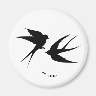 Schwalben Vögel Silhouetten Thunder_Cove Magnet