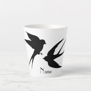 Schwalben Vögel Silhouetten Thunder_Cove  Milchtasse