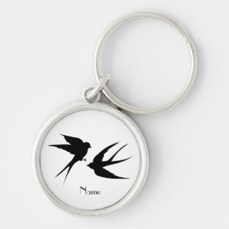Schwalben Vögel Silhouetten Thunder_Cove Schlüsselanhänger