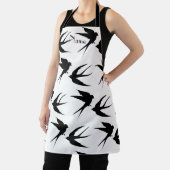 Schwalben Vögel Silhouetten Thunder_Cove Schürze (InSitu)