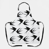 Schwalben Vögel Silhouetten Thunder_Cove Schürze (Vorderseite)