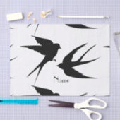 Schwalben Vögel Silhouetten Thunder_Cove Seidenpapier (Handwerk)