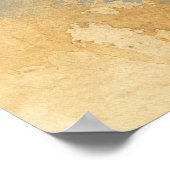 Schwalbenpaar auf einem Draht Aquarell Poster (Ecke)