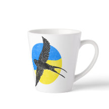 Schwalbenschwanz auf Blau und Gelb, ukrainisches D