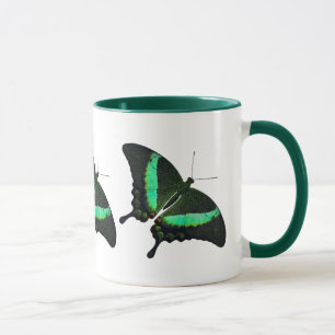 Schwalbenschwanz-Schmetterling-Tasse Smaragdgrün Tasse