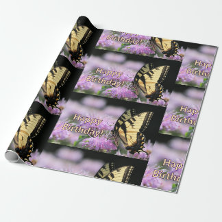 Schwalbenschwanz-Schmetterlings-Geburtstagswünsche Geschenkpapier