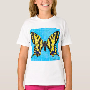 Schwalbenschwanz (weiß) - Einfaches Mädchen-T-Shir T-Shirt