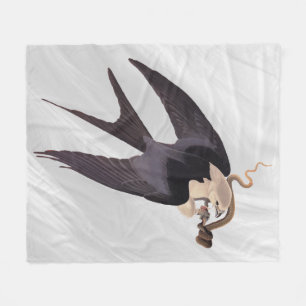 Schwalbenschwanzbussard mit Schlange Vintage Audub Fleecedecke