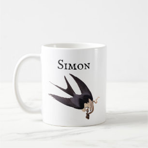 Schwalbenschwanzbussard mit Schlange Vintage Audub Kaffeetasse