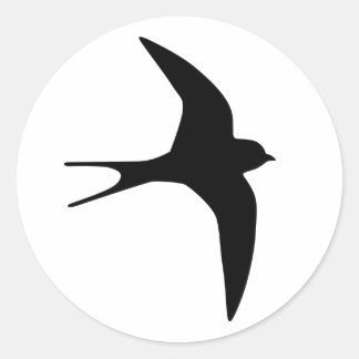 Schwalbenvogel Runder Aufkleber