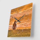 SCHWAMI QUADRATISCHE WANDUHR (Winkel)