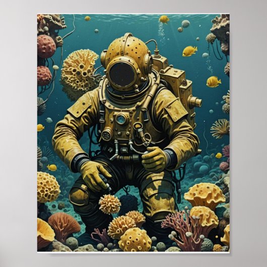 Schwamm-Taucher Poster (Vorne)