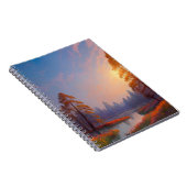 Schwammiger Pinienwald-Aglow in der Umgebung der S Notizblock (Rechte Seite)