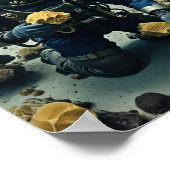 Schwammtaucher am Riff Poster (Ecke)