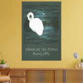 Schwan am Teich Leinwanddruck (Insitu (Wohnzimmer))