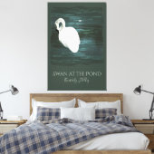 Schwan am Teich Leinwanddruck (Insitu (Schlafzimmer))