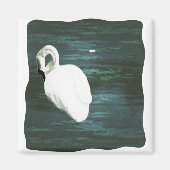 Schwan am Teich Magnet (Vorne)