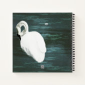 Schwan am Teich Notizblock (Rückseite)