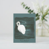 Schwan am Teich Postkarte (Stehend Vorderseite)