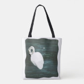 Schwan am Teich Tasche (Rückseite)