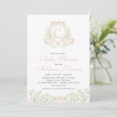 Schwan Baby Shower Einladung (Stehend Vorderseite)