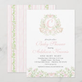 Schwan Baby Shower Einladung (Vorne/Hinten)
