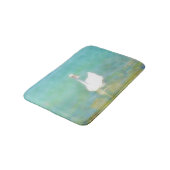 Schwan bei Plattensee - Aquarell no2 Badematte (Schrägansicht)