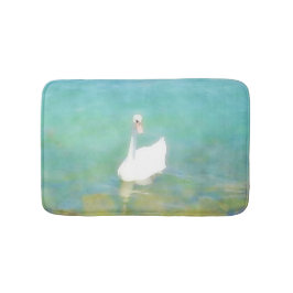 Schwan bei Plattensee - Aquarell no2 Badematte