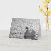 Schwan-Beileids-Karte, tiefstes Beileid Karte (Gelbe Blume)