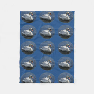 Schwan-blaue Fleece-Decke Fleecedecke