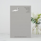 Schwan Briefpapier (Stehend Vorderseite)