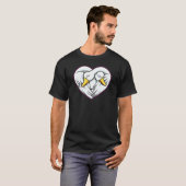 Schwan Couple Heart Shape Liebe Animals T-Shirt (Vorne ganz)