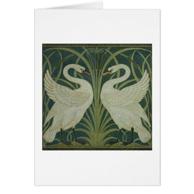 "Schwan-, Eile- und Iris" Tapetenentwurf (Vorne)