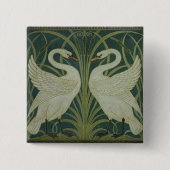 "Schwan-, Eile- und Iris" Tapetenentwurf Button (Vorderseite)