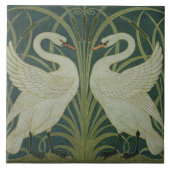 "Schwan-, Eile- und Iris" Tapetenentwurf Fliese (Vorderseite)