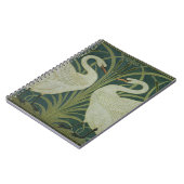 "Schwan-, Eile- und Iris" Tapetenentwurf Notizblock (Linke Seite)