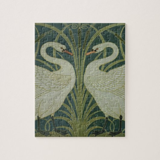 "Schwan-, Eile- und Iris" Tapetenentwurf Puzzle (Vertikal)