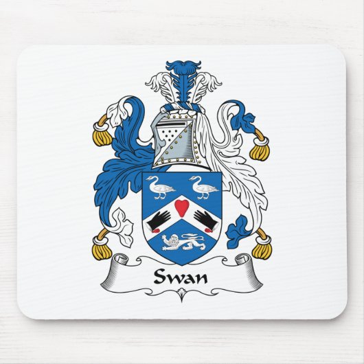Schwan-Familienwappen Mousepad (Vorne)