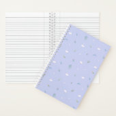 Schwan Floral Blau Notizblock (Innen)