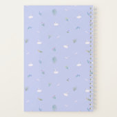 Schwan Floral Blau Notizblock (Rückseite)