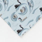 Schwan Frenzy Fleece-Decke (Hellblau) Fleecedecke (Ecke)