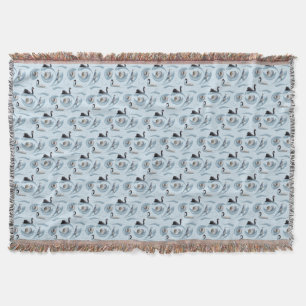 Schwan-Frenzy-Wurfdecke (Hellblau) Decke